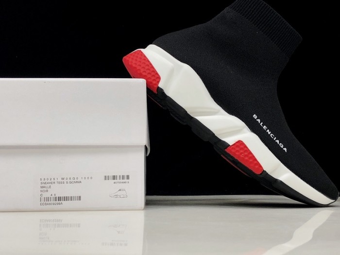 balen speed stretch-knit mid sneakers 494371 w05g0-1000