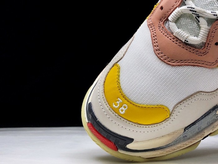 balen triple s cream yellow red 490672 w09o5 9035