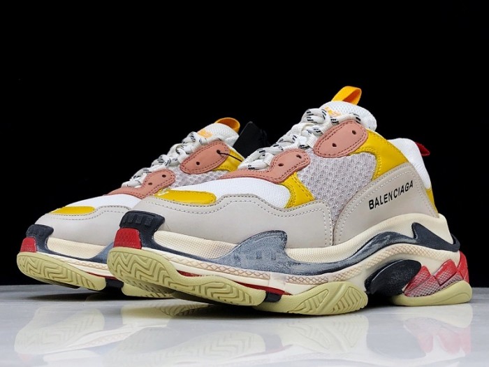 balen triple s cream yellow red 490672 w09o5 9035
