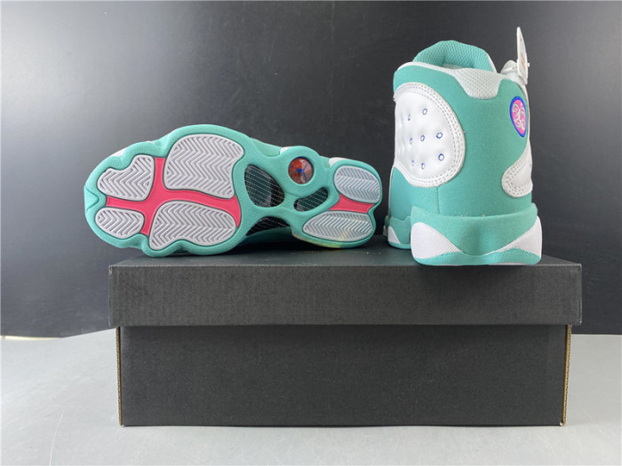 air jordan 13 retro white soar green pink 439358-100