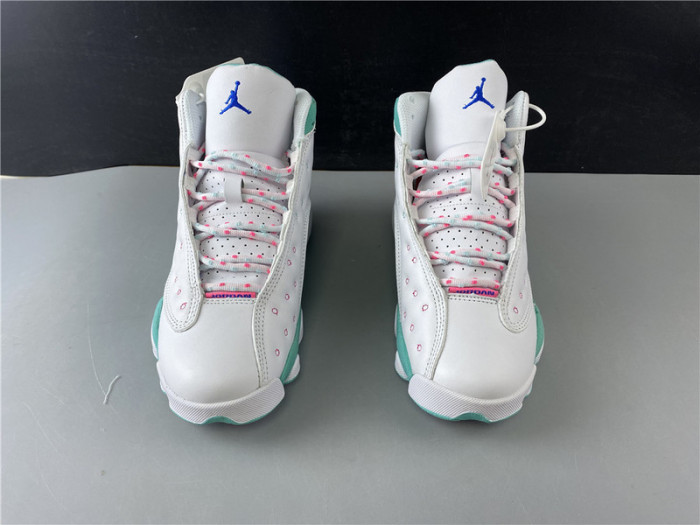 air jordan 13 retro white soar green pink 439358-100