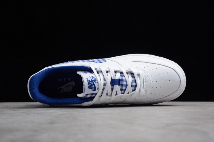 nike air force 1 qs “gingham pack” white/indigo force av6232-100
