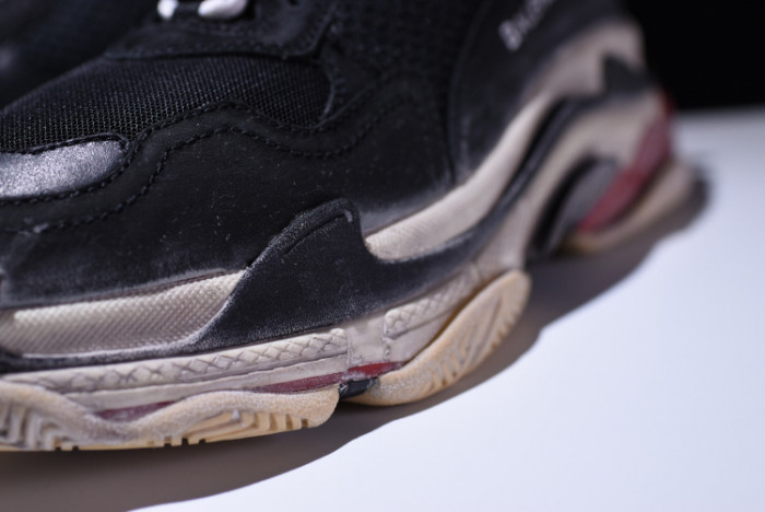 balen 17fw triple s trainer black/ red 483513 w06e1 1000