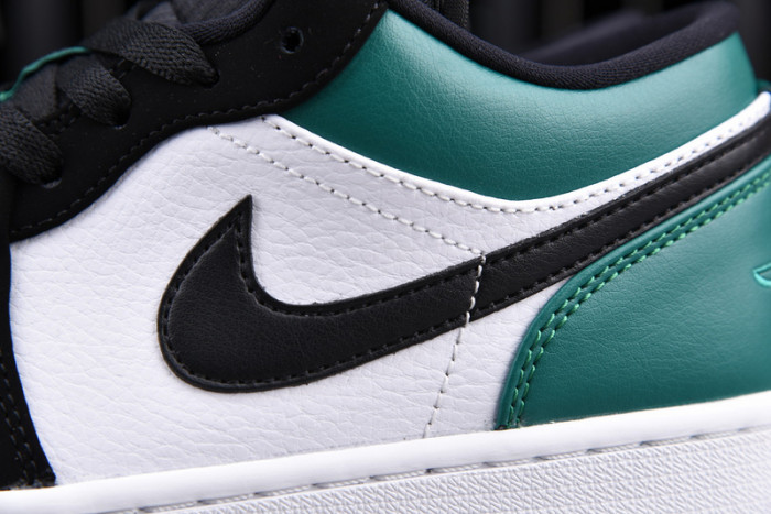 air jordan 1 low white black mystic green 553558-113