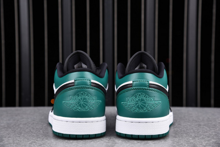 air jordan 1 low white black mystic green 553558-113