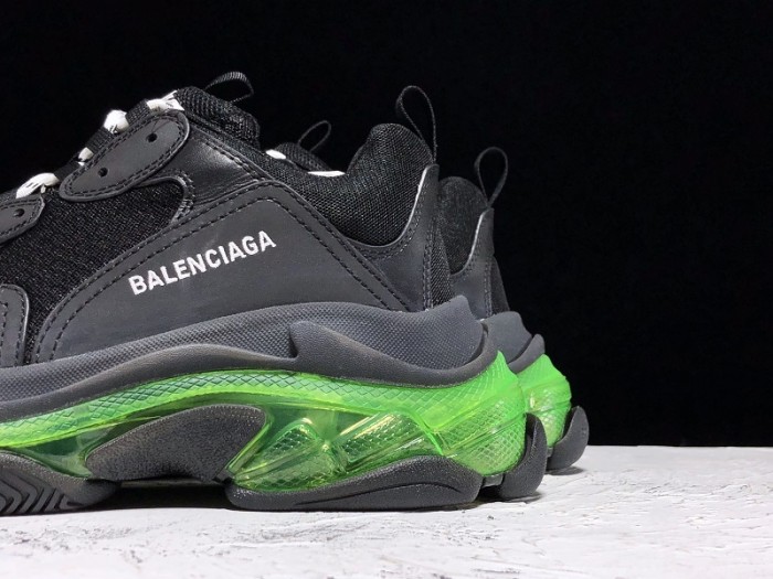 balen triple s trainers clear sole blue adn red 541624 w09o1 3861