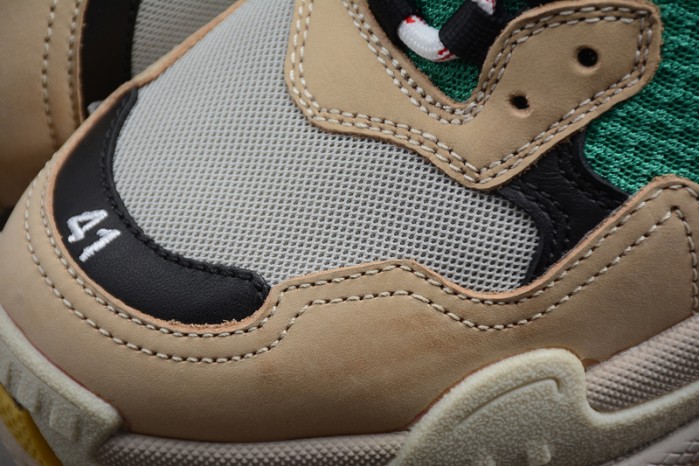 balen triple s w06e1-1000 beige/green-yellow