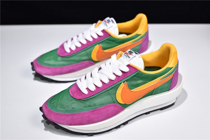 sacai nike ldv waffle green pink yellow bv0073-301