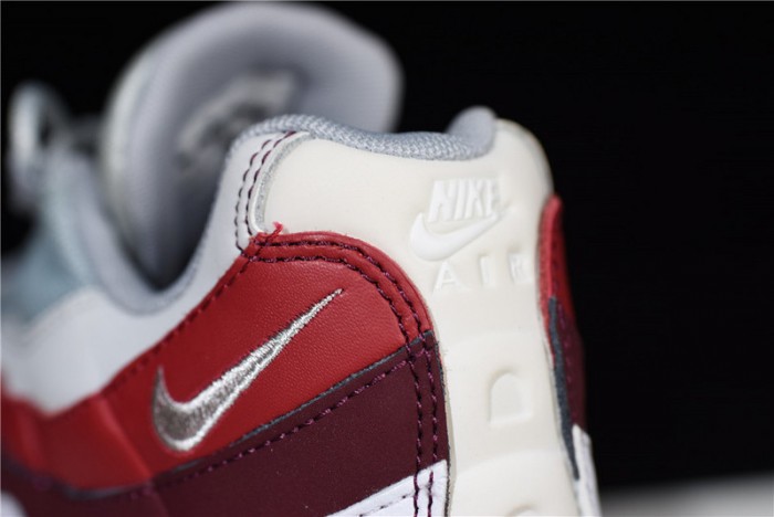 nike air max 95 essential mens white-grey-red running shoes 749766-103