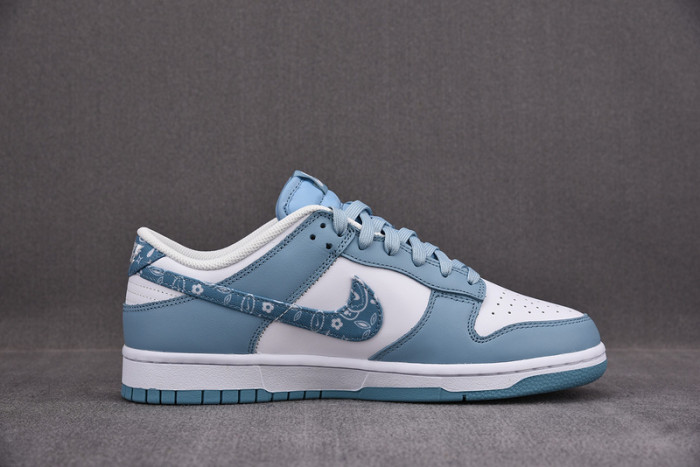 nike dunk low essential paisley pack worn blue