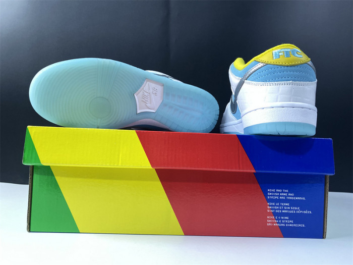 how the ftc x nike sb dunk low looks on-feet dh7687-400