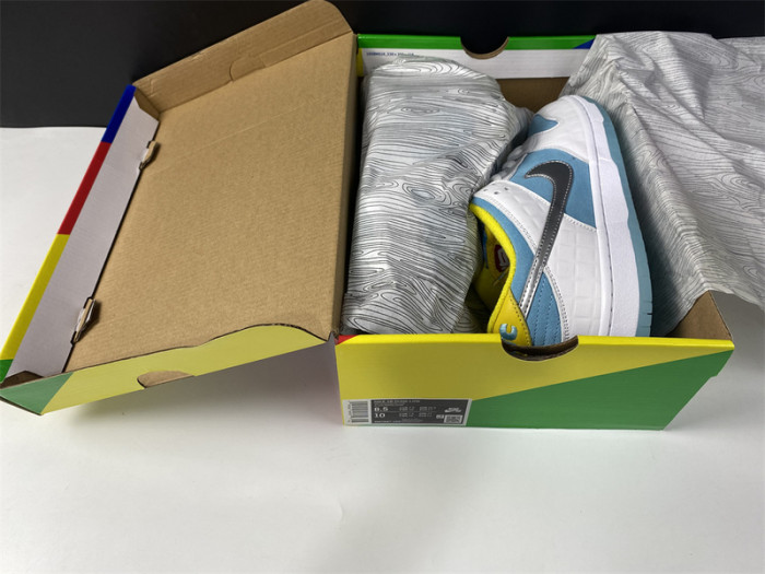 how the ftc x nike sb dunk low looks on-feet dh7687-400