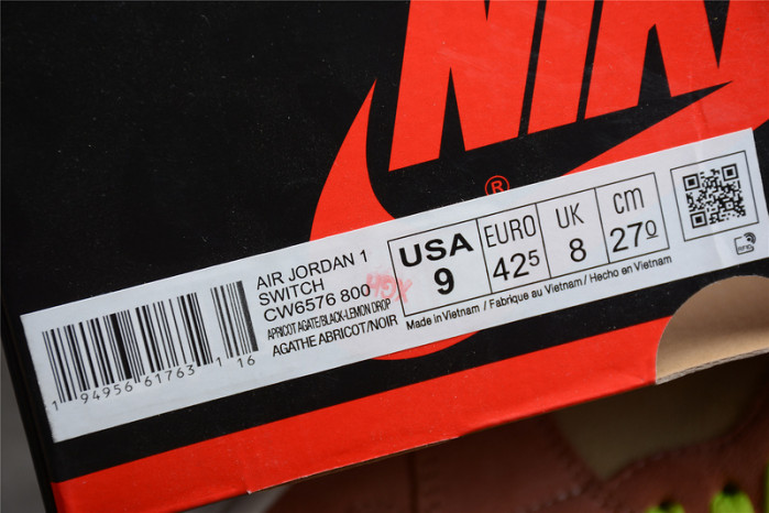 air jordan 1 high switch peach cw6576-800