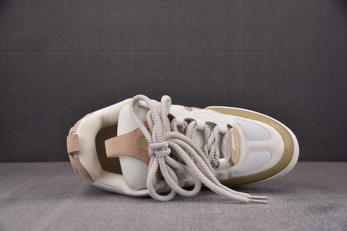 l&v skate sneaker beige white