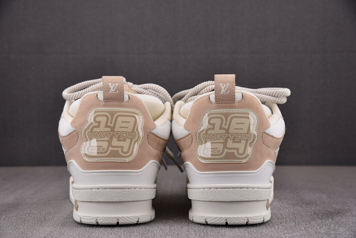 l&v skate sneaker beige white