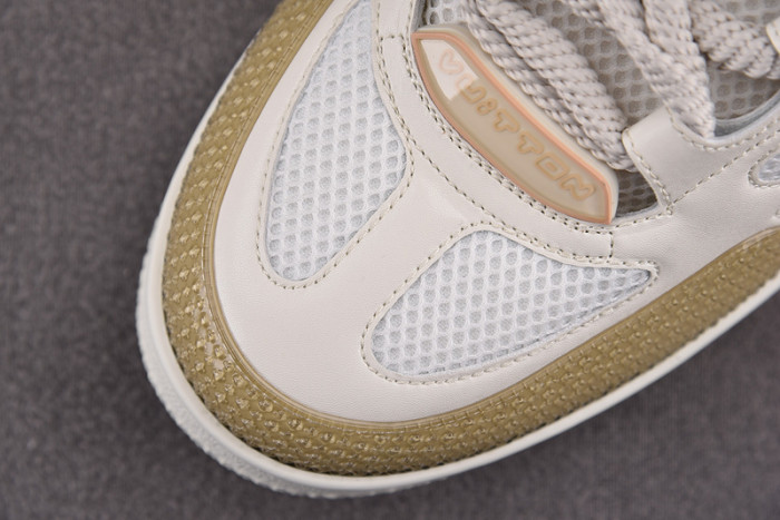 l&v skate sneaker beige white