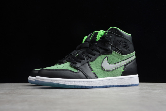 air jordan 1 retro high zoom black green ck6637-002
