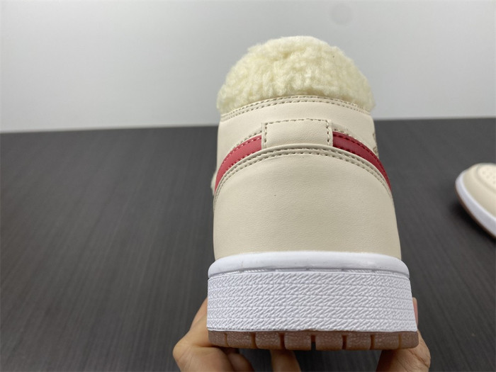 jordan 1 mid fleece pearl white do2207-264