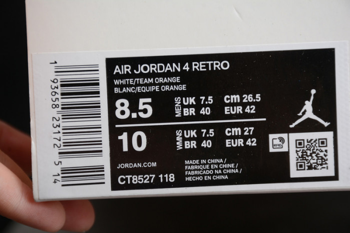 air jordan 4 retro metallic orange