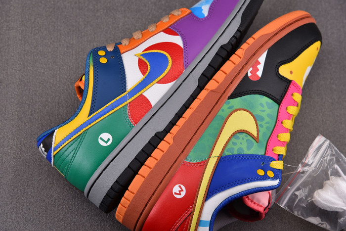 nike dunk low "what the S*per mario"