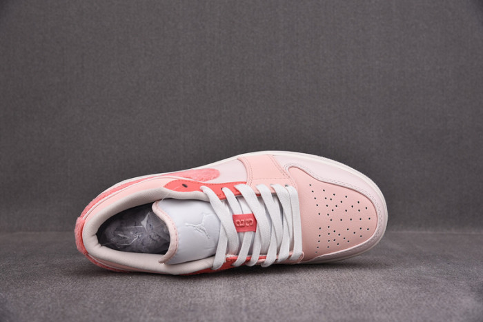 air jordan 1 low white pink grey shoes dm5443-666