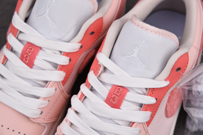 air jordan 1 low white pink grey shoes dm5443-666