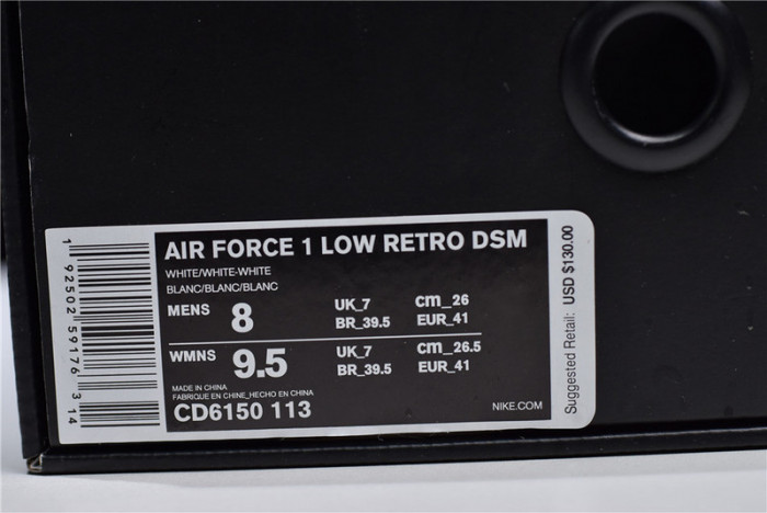 nike air force 1 low retro dsm white - cd6150-113