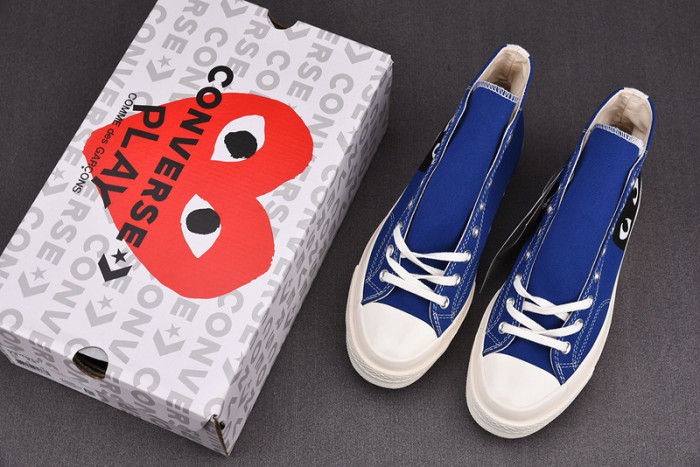 converse chuck taylor all-star 70 hi comme des garcons play blue