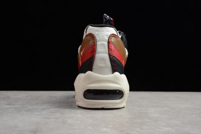 nike air max 95 “pull tab” pack black/ sail-ale brown-gym red aj4077-002