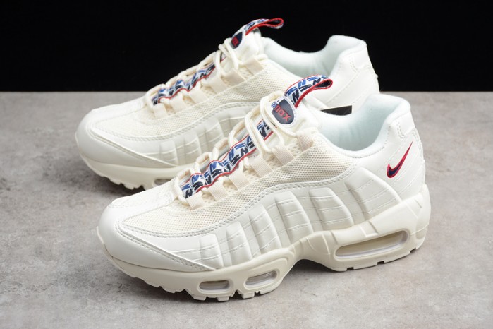 nike air max 95 tt "pull tab" white/ gym blue - gym red aj1844-101