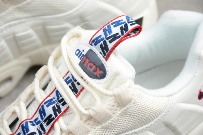 nike air max 95 tt "pull tab" white/ gym blue - gym red aj1844-101