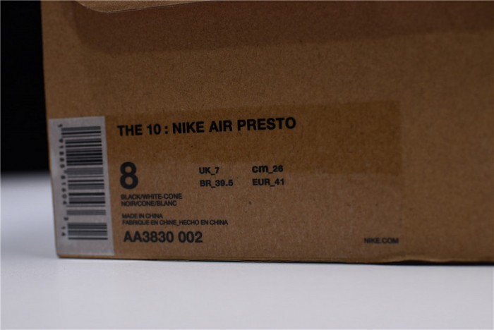 fw x nike air presto black aa3830-002