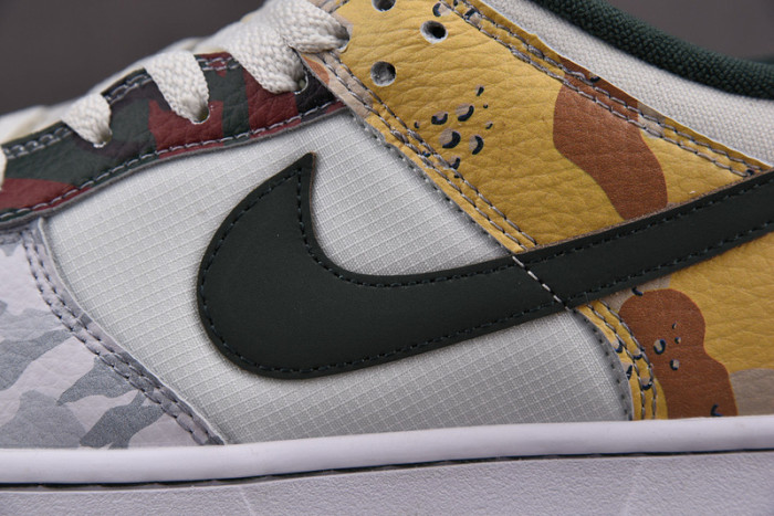 nike dunk low se sail multi-camo - dh0957-100