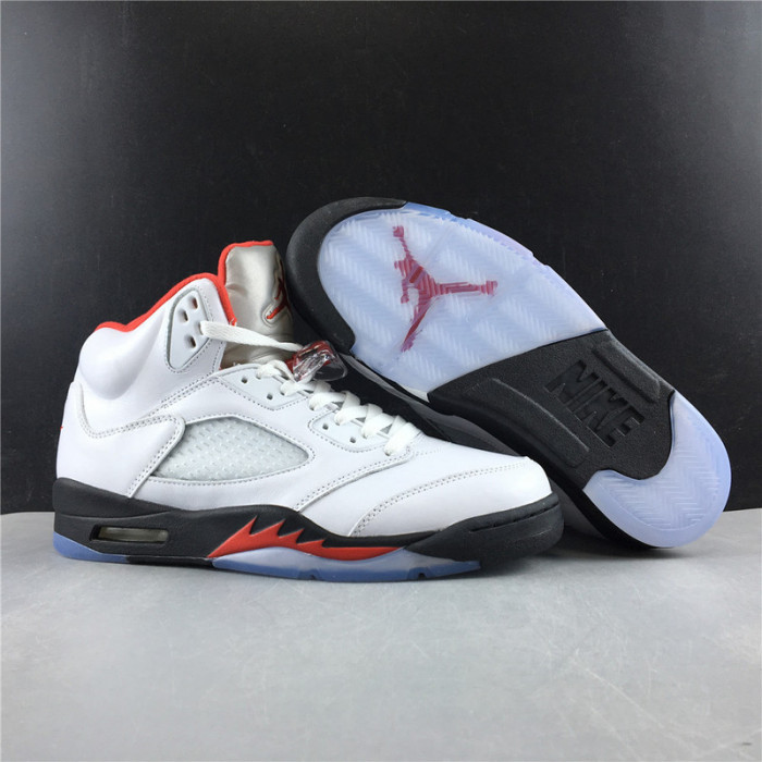 air jordan 5 retro fire red silver tongue (2020) da1911-102