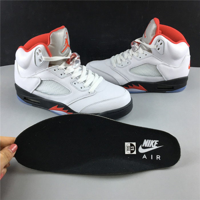 air jordan 5 retro fire red silver tongue (2020) da1911-102