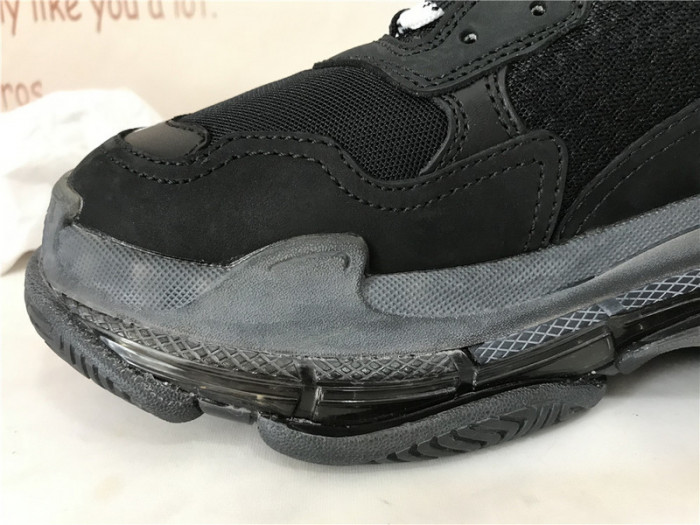 balen triple s clear sole black 541624 w09o1 1000