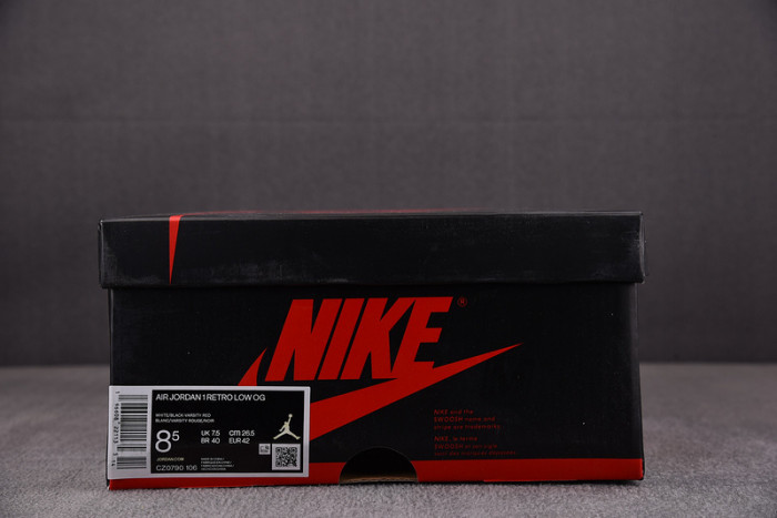 air jordan 1 low og "black toe"