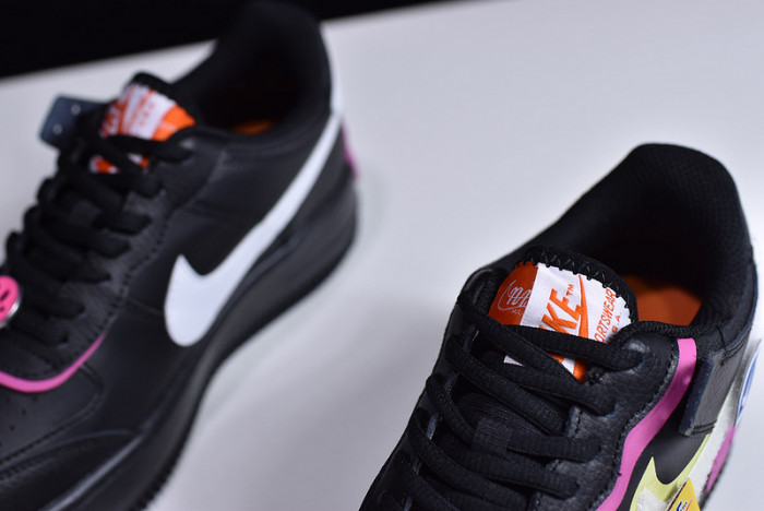 nike air force 1 shadow removable patches black pink cu4743-001