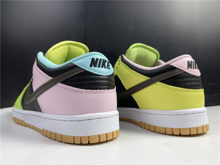 nike dunk low le oil green multi camo dh0957-001